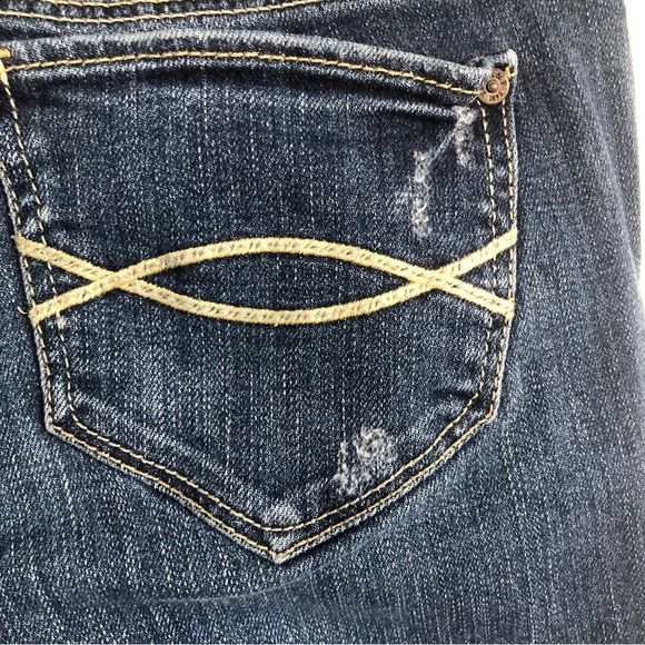 Abercrombie & Fitch Low Rise Distressed Slim Straight Jeans, Size 0, Waist 25 - Picture 13 of 16